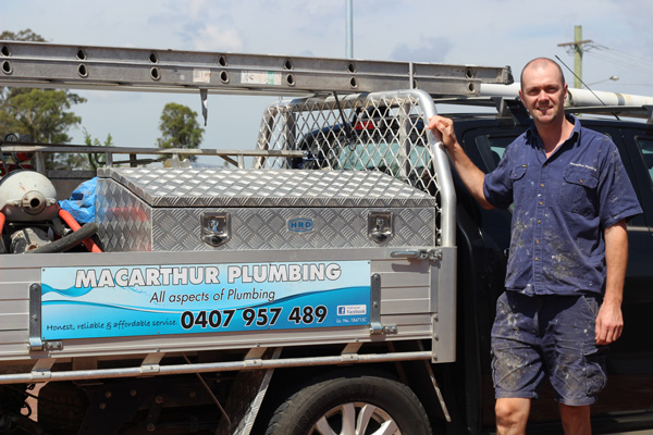 Portrait of Shell Cove plumber, David Carpenter.